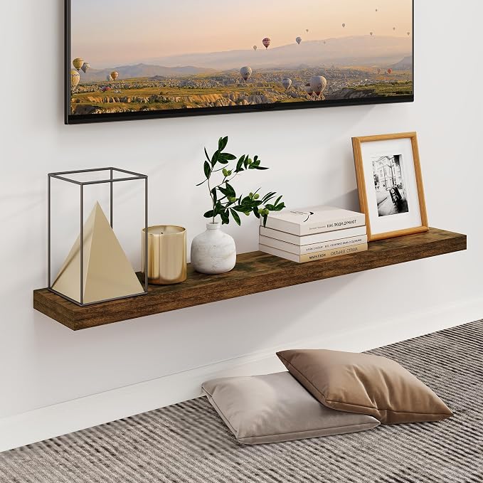 Fun Memories Floating Shelves for Wall, 48Inch Long Floating Shelves Set of 1 - Image 8