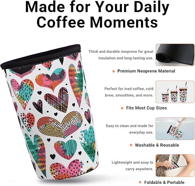 3 Pack Iced Coffee Sleeve Reusable - Image 3