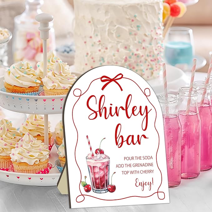 Bow Shirley Bar Sign, Baby Shower Welcome Sign, Baby Shower Table Decor Sign - Image 3