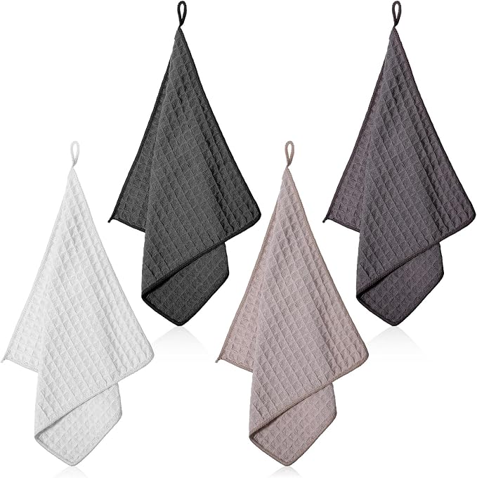 4 Pack Barista Towels Coffee Towels Waffle Weave Microfiber Towel Coffee Bar by Unknown