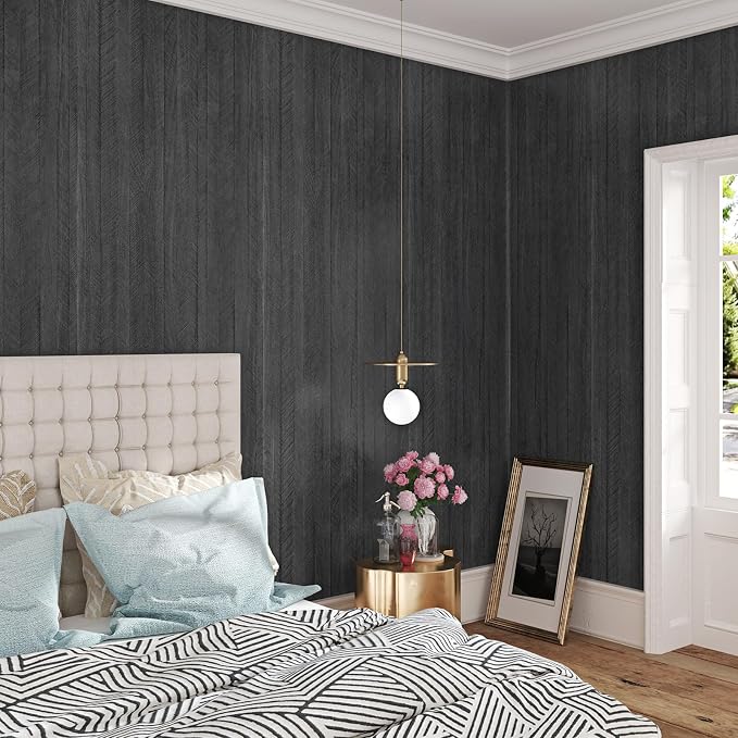 WESTICK Black Wood Countertop Contact Paper Self Adhesive Kitchen Wood Contact - Image 4