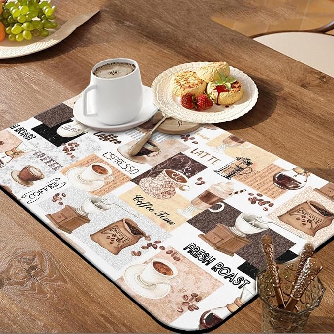 Coffee Mat Bar, Coffee Matt for Counter Mat Bar Mats for Countertop Accessories - Image 2