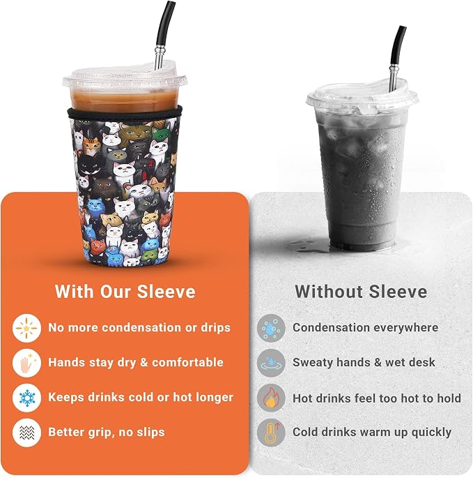 3 Pack Iced Coffee Sleeve Reusable - Image 5