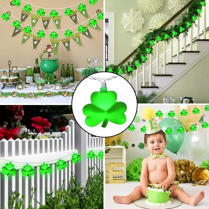 8.5Ft St Patricks Day Lights Outdoor Shamrock Lights String Plug in - Image 6