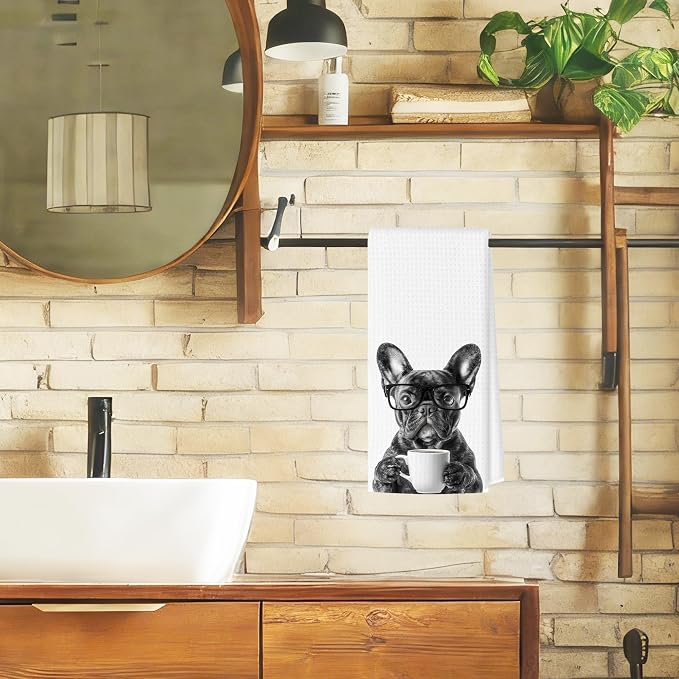 Funny French Bulldog Kitchen Towels, Dog Kitchen Accessories, Dog Chef Gifts - Image 4
