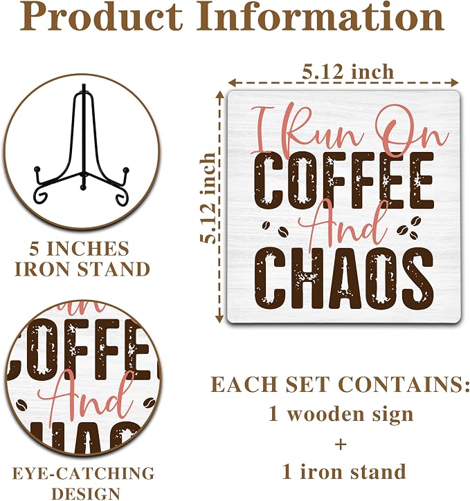 Coffee Bar Accessories， Cafe Station Accessories, Cafe Corner Decorations Sign - Image 2