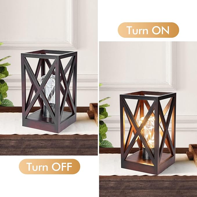 WINGBO 2 Pack Retro Battery Powered Table Lamps, Battery Operated Cordless Lamp - Image 3