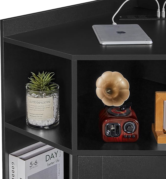VECELO Corner Storage Cabinet - Image 8