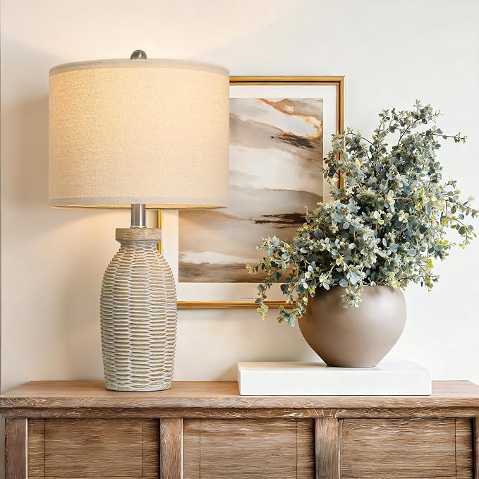 22.75" Table Lamps for Living Room Small Lamps for Bedroom Bedside Lamps Set of - Image 5