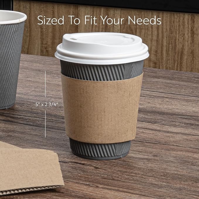 Restaurantware SLEEVES ONLY: Restpresso 5.1 x 2.8 Inch Coffee Cup Sleeves 50 - Image 2