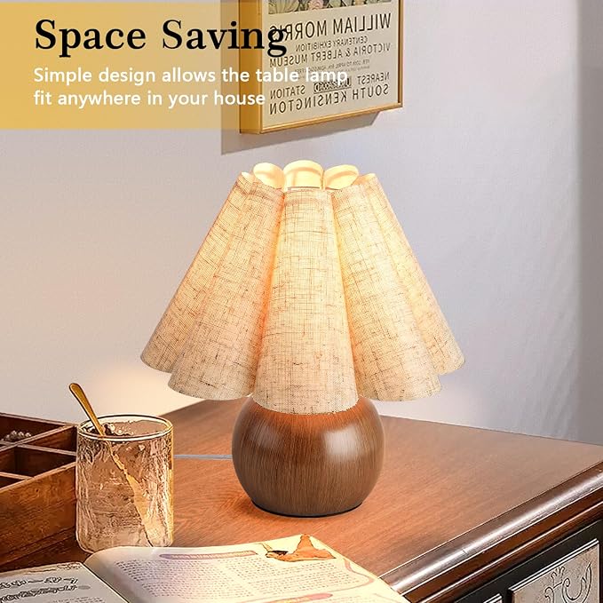 Wood Grain Touch Control Table Lamp - Image 6