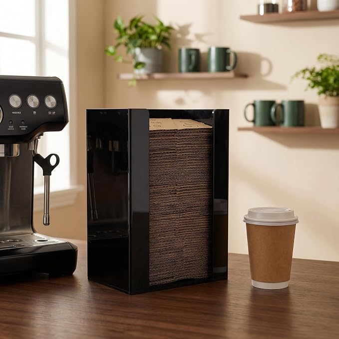 UCUDI Coffee Cup Sleeve Holder Dispenser Wall Mount or Countertop Hot Collar - Image 8