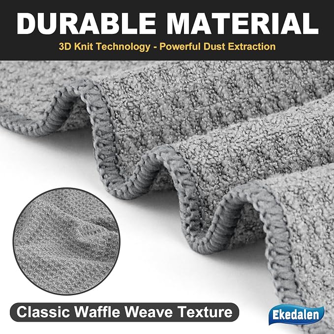 Microfiber Cleaning Cloth Waffle Weave - Image 4