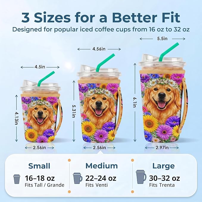 Artsocket 3 Pack Reusable Iced Coffee Sleeve - Image 2