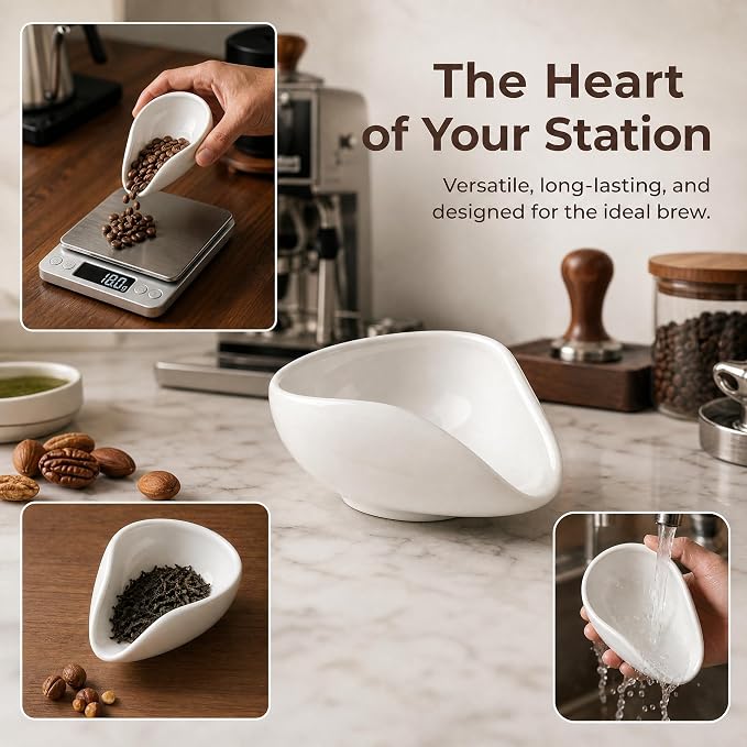 BRBASAP Coffee Bean Dosing Cup Ceramic Espresso Measuring Tray Coffee Dosing - Image 6