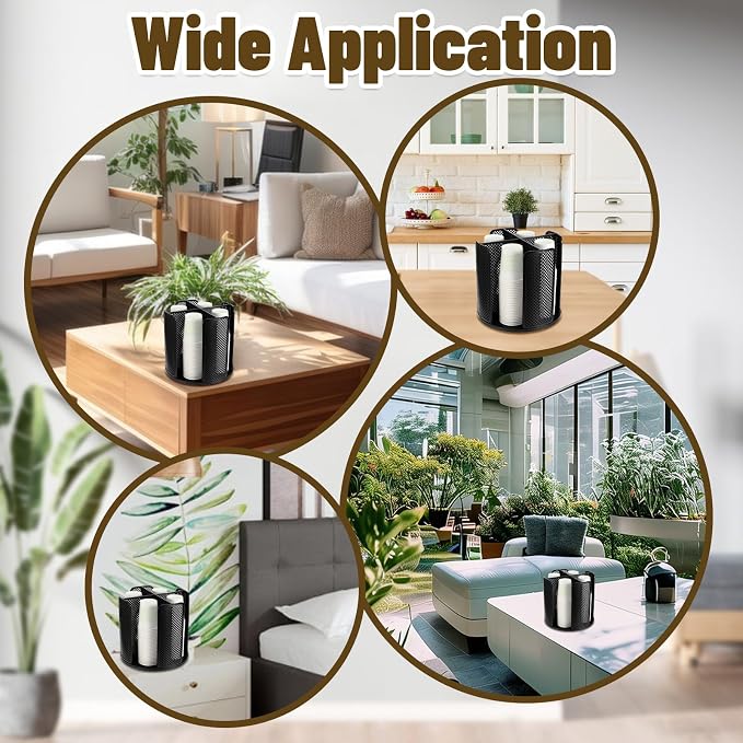 2 Pcs Rotating Paper Cup Dispenser, Cup Holder - Image 7