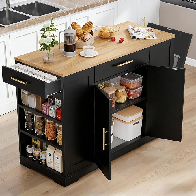 YITAHOME 53 Inch Large Rolling Kitchen Island - Image 3