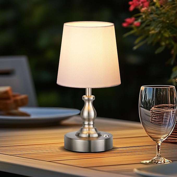 PARTPHONER Mini Cordless LED Table Lamp, 5200mAh Rechargeable Battery Operated - Image 9