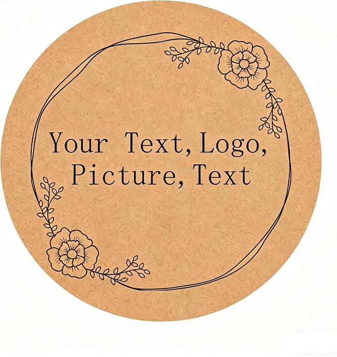 Kraft Paper Custom Stickers Round Labels Personalized by customizedstickerlabels