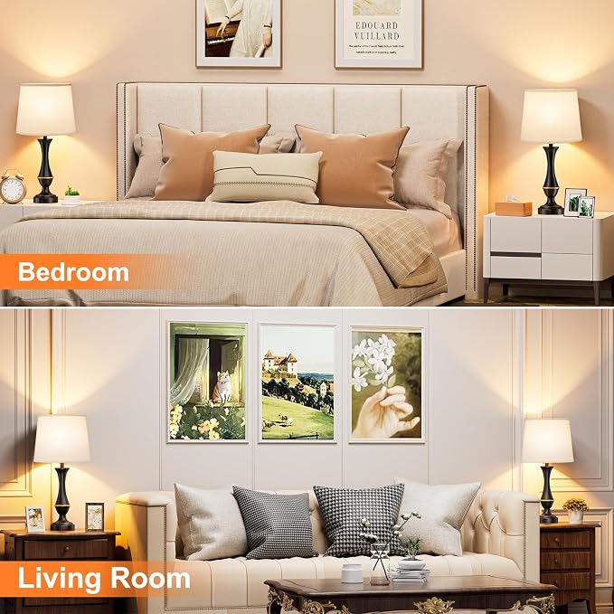 Seealle Upgraded Touch Lamps for Bedrooms Set of 2 - Image 4