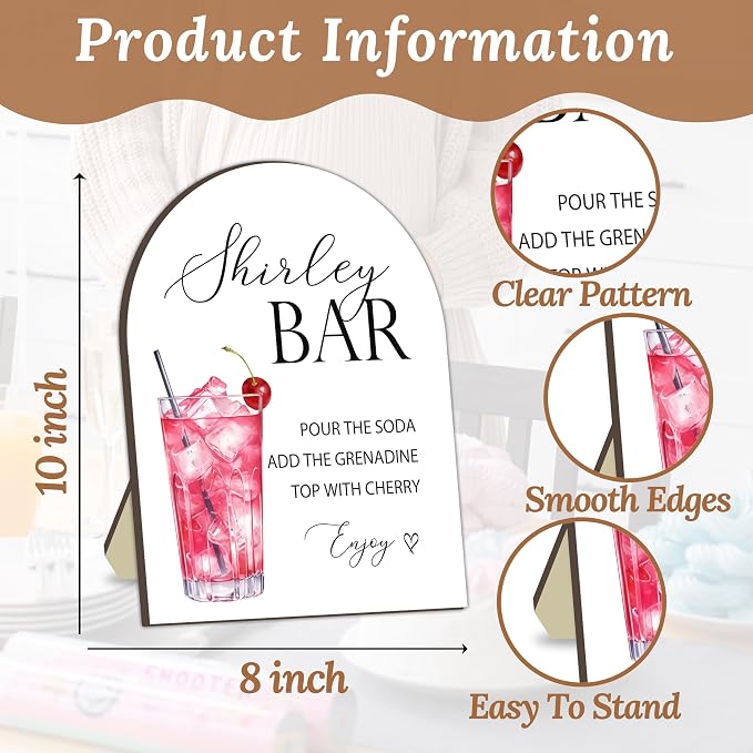 Shirley Bar Sign, Baby Shower Welcome Sign, Shirley Baby Shower Table Decor Sign - Image 2