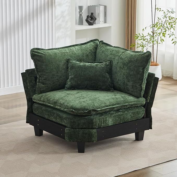 Corner Seat for Sectional Sofa, Modular Cloud Couch by OQQOEE