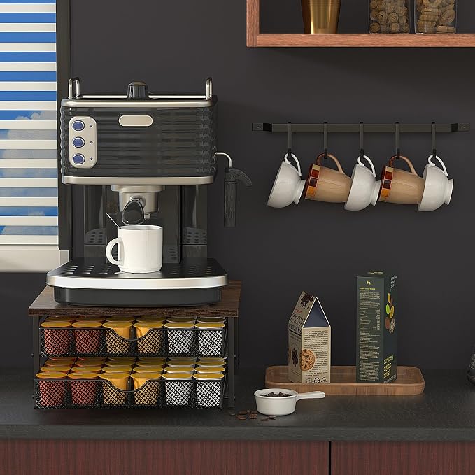 Coffee Pod Drawer Holder Capsule Storage Organizer 2 Tier Coffee Pods Holder - Image 7