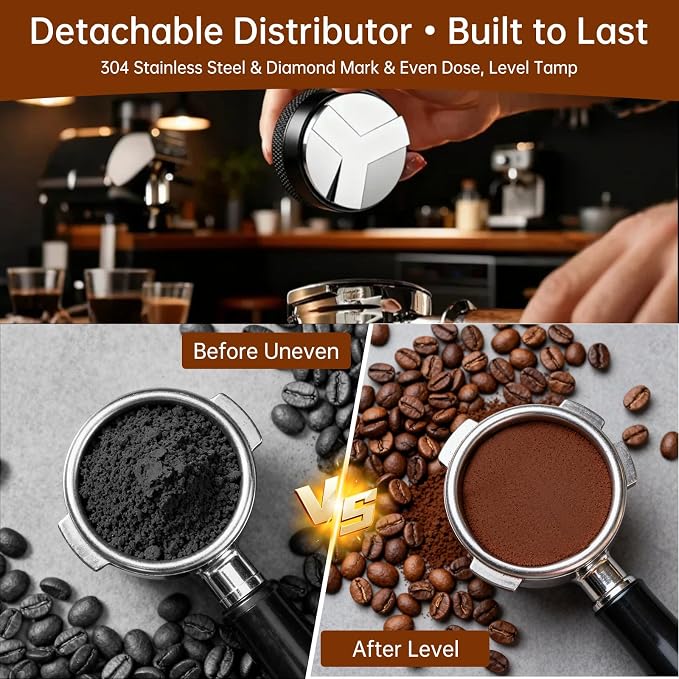 9 Pcs Espresso Accessories Kit, 58mm Espresso Tamper Tools, - Image 5