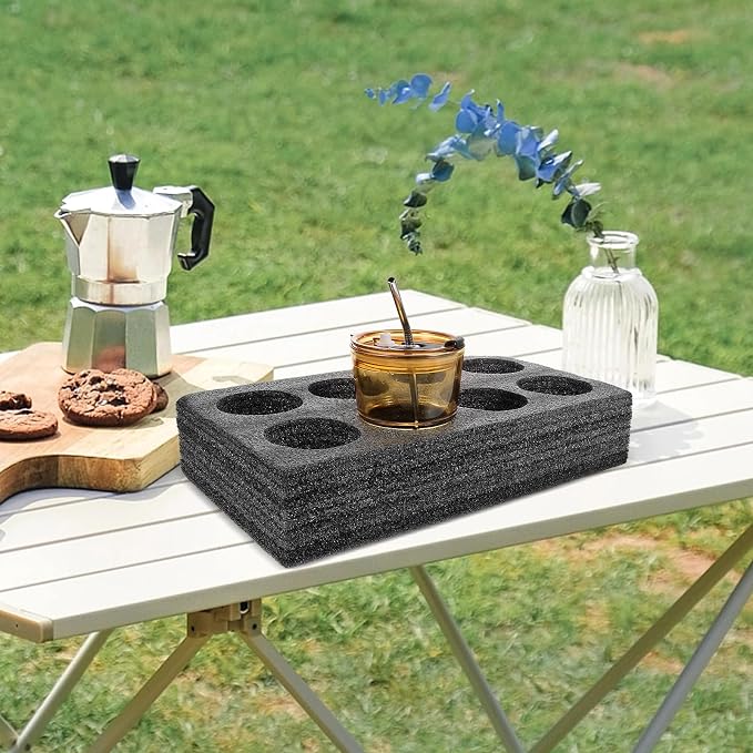 GANAZONO 2 Pcs Drink Carrier Tray Pearl Cotton Cup Holder - Image 7