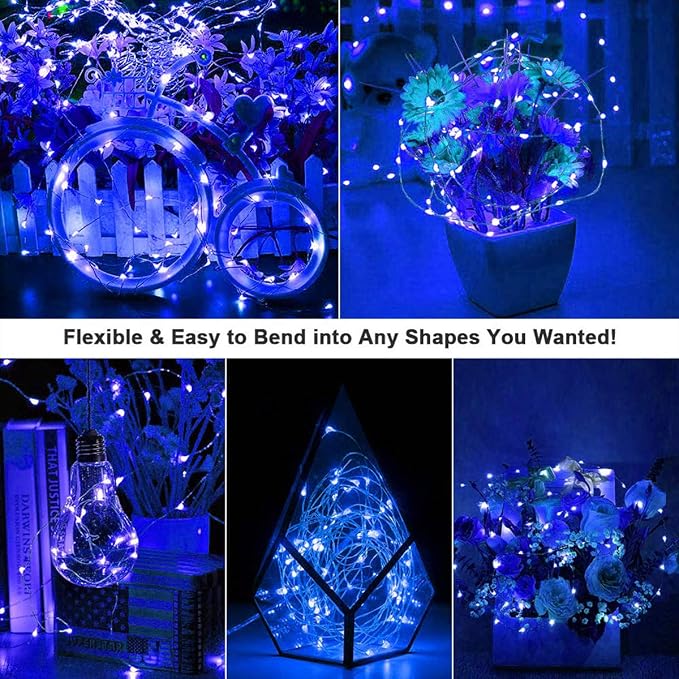 Ariceleo Led Fairy Lights Battery Operated, 4 Packs Mini Battery Powered Copper - Image 6