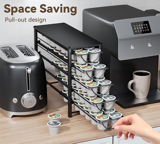 HFHOME Coffee Pod Holder For Counter, Pod Holder for K-cups, 5-tier Metal - Image 4