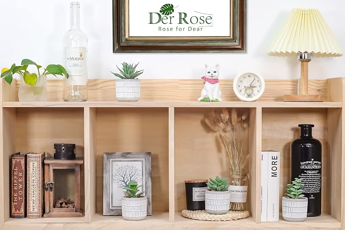 Der Rose Set of 4 Succulents Plants Artificial Fake Plants - Image 4