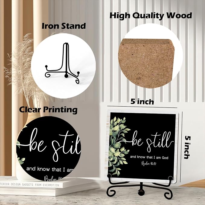 Home Decor, Farmhouse Be Still And Know That I Am God Shelf Decor - Image 2