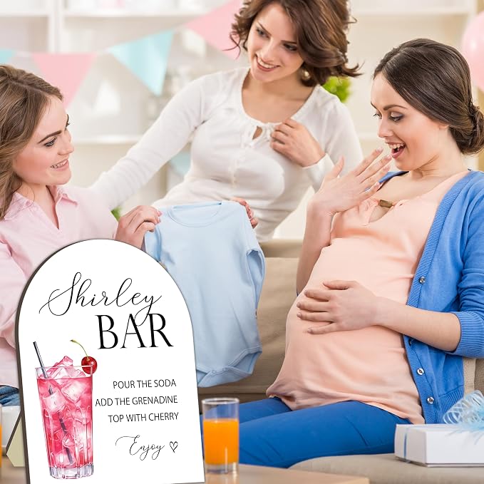 Shirley Bar Sign, Baby Shower Welcome Sign, Shirley Baby Shower Table Decor Sign - Image 5