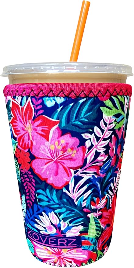 Iced Coffee Sleeve, Insulated Neoprene Cup Sleeve, Fits a 24 Oz. Coffee Cup by Koverz