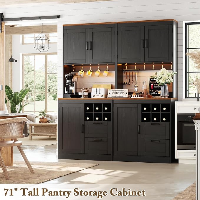 Unikito 72" Tall Kitchen Pantry Cabinet - Image 3