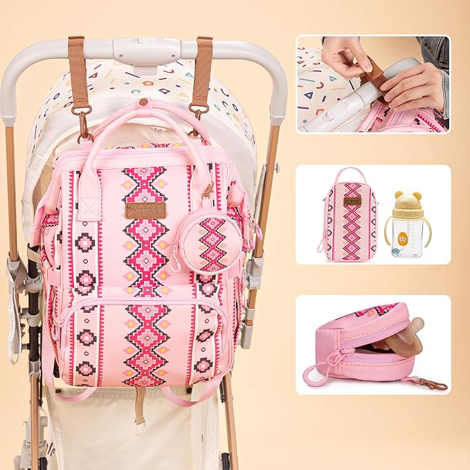 Montana West Wrangler Callie Diaper Bag Backpack - Image 4
