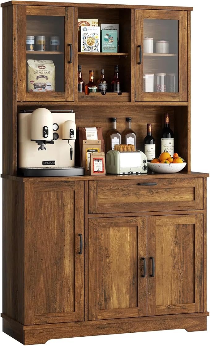 Vongrasig Tall Kitchen Pantry Storage Cabinet, Modern Pantry Cabinet - Image 7