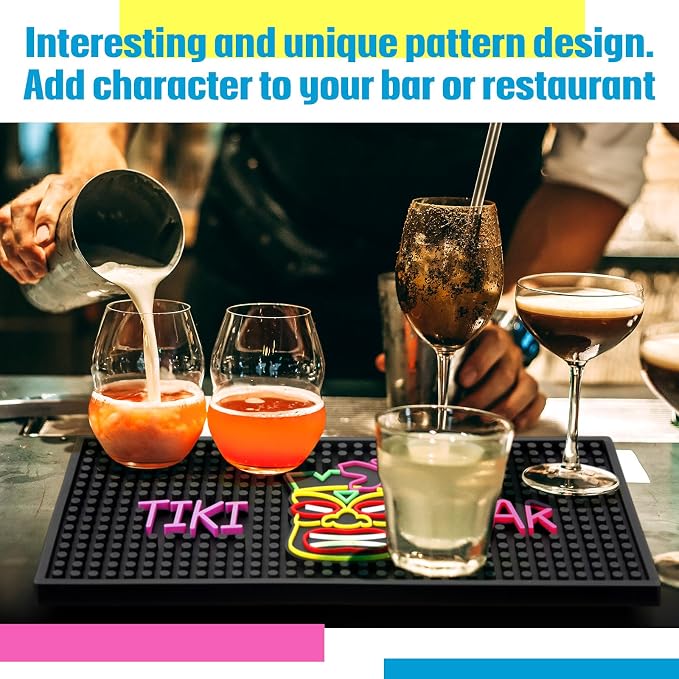 Jingmore Rubber Bar Mat for Bartending Coffee Bar Mat for Countertop Non Slip - Image 3