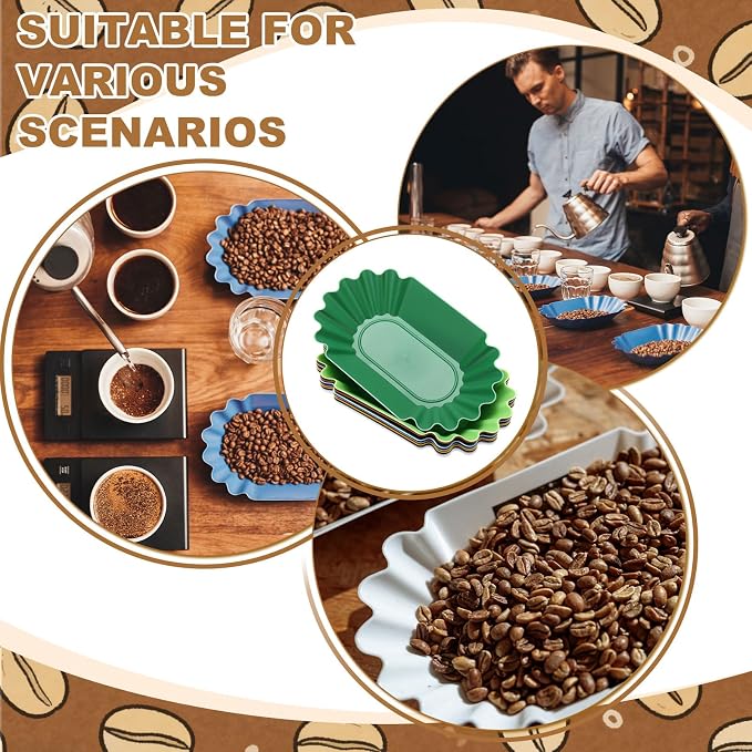 uxcell 4Pcs Coffee Beans Sample Tray, 450g Coffee Beans Display Dish Reusable - Image 7
