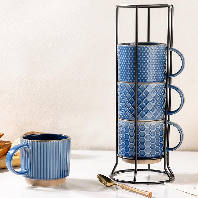 GBhome 12OZ Stackable Coffee Mugs by GBhome