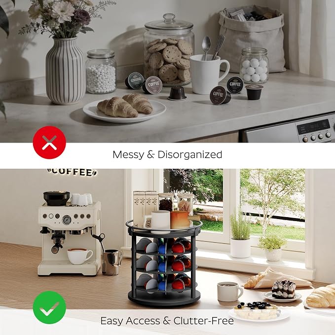 YATINEY Coffee Pod Holder for K Cup, 4 Tier Holder for Vertuo, Coffee Pod - Image 5