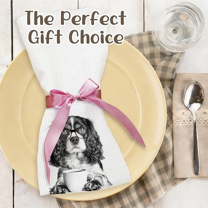 Funny Springer Spaniel Kitchen Towels, Dog Kitchen Accessories, Dog Chef Gifts - Image 5