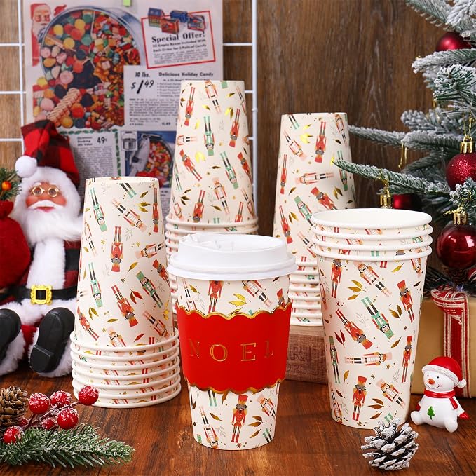 JarThenaAMCS 50Pcs Christmas Coffee Cups - Image 4