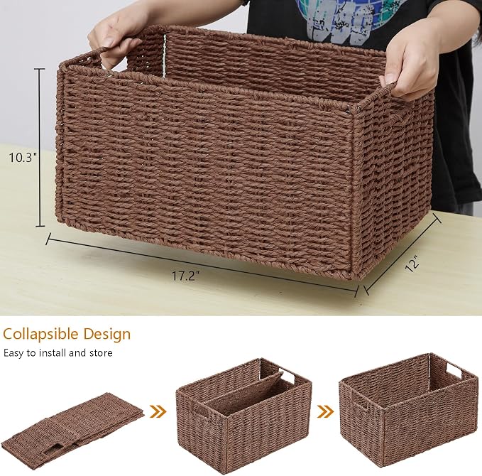 Vagusicc Wicker Storage Basket, Small Storage Baskets - Image 5