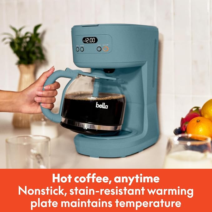 bella 12 Cup Programmable Coffee Maker, Reusable Dishwasher Safe Accessories - Image 3