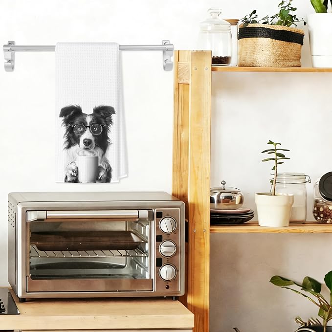 Funny Border Collie Kitchen Towels, Dog Kitchen Accessories, Dog Chef Gifts - Image 3