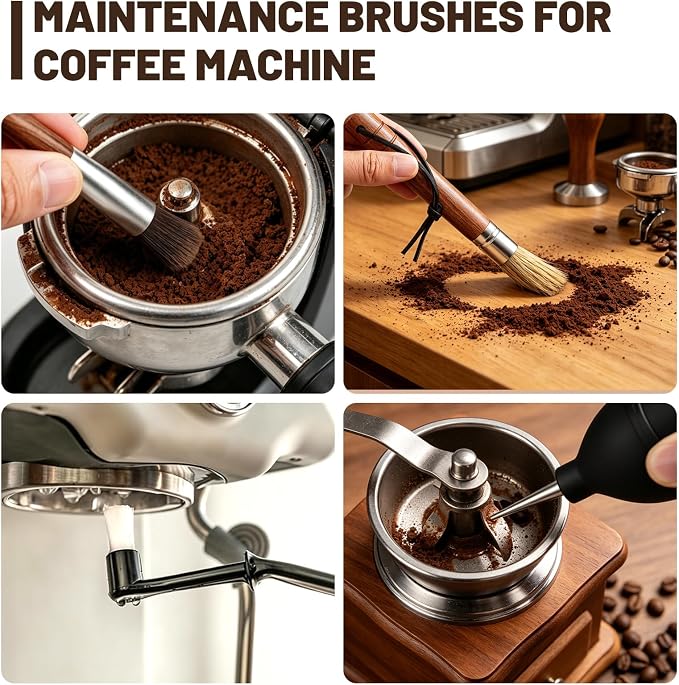 Coffee Grinder Cleaning Kit, Espresso Machine Brush Set - Image 2