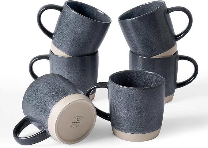 famiware Coffee Mugs Set of 6, Milkyway 13 oz Mug Set, Ceramic Cup Set by Famiware