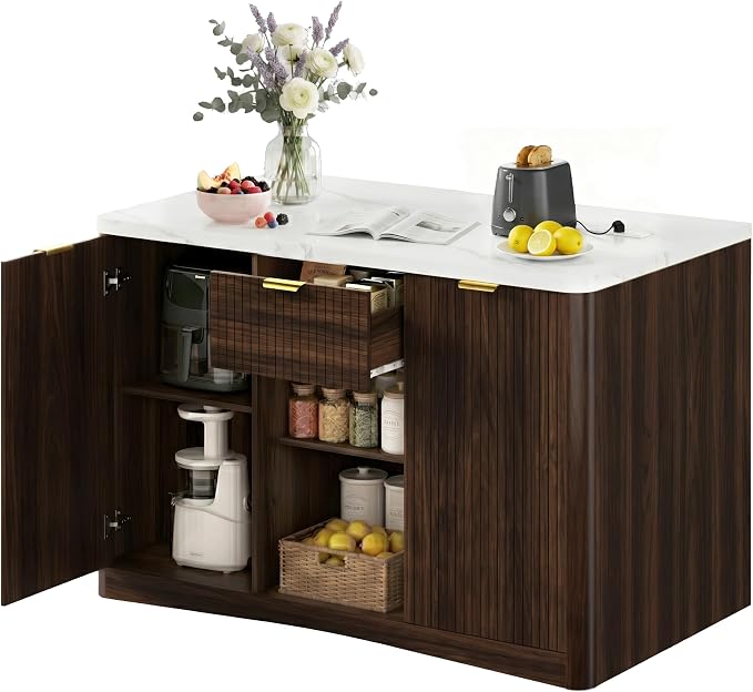Marble Top Kitchen Island - Image 8